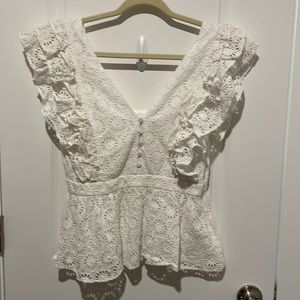 J crew eyelit collection top